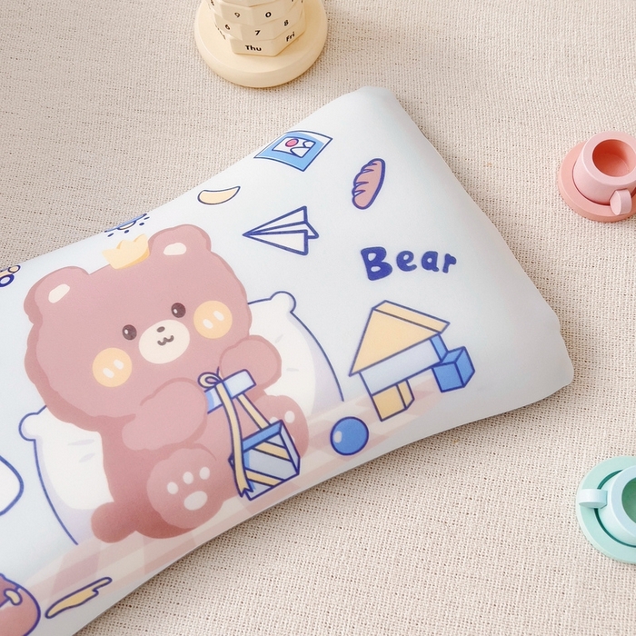 91家纺网 家纺一手货源 找家纺 2025新款卡通凉感丝亲肤枕 礼物熊50*30*4 