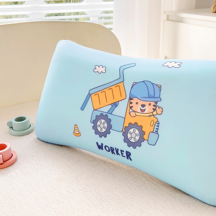 91家纺网 家纺一手货源 找家纺 2025新款卡通凉感丝亲肤枕 工程虎50*30*4 