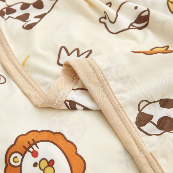 91家纺网 家纺一手货源 找家纺 丝涟家居 2025新款婴儿裸睡级凉感针织毯幼儿园夏被儿童夏被毯子 动物乐园