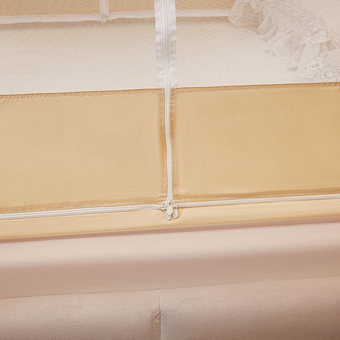 91家纺网 家纺一手货源 找家纺 冉美家纺  2025新款T+U门坐床蚊帐 夏茵-卡其