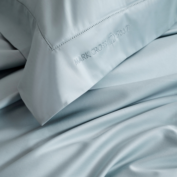 91家纺网 家纺一手货源 找家纺 佳汐蓝 2025新款奢简高支棉柔雾奢缎长绒棉四件套券后不低于628/648元 晴空蓝