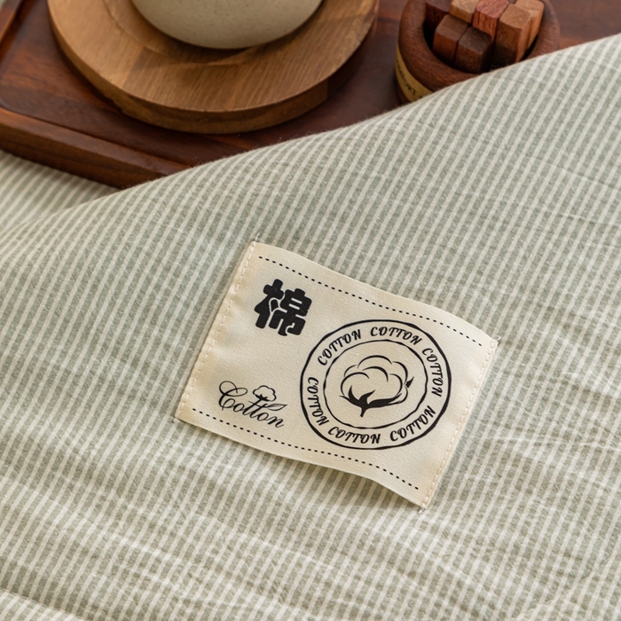 91家纺网 家纺一手货源 找家纺 鑫棉坊 2025新款全棉色织水洗棉A类棉花夏被可机洗空调被四件套床单枕套 浅绿谧意