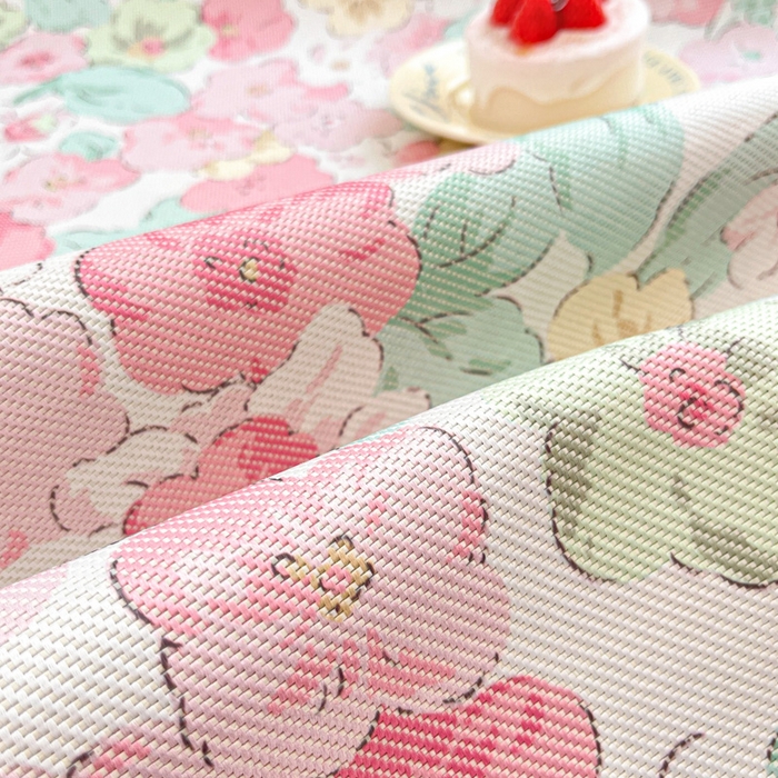 91家纺网 家纺一手货源 找家纺 迪乐妮 2025新款印花真冰藤冰凉席 繁花