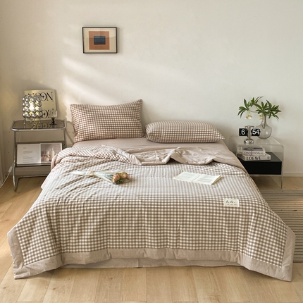 2025梦初语新款无印风棉花夏被 咖小格