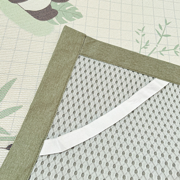 91家纺网 家纺一手货源 找家纺 迪乐妮 2025新款印花真冰藤冰凉席 可爱熊猫