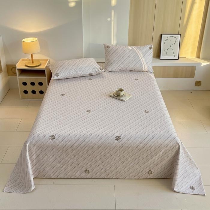 91家纺网 家纺一手货源 找家纺 爱彼2025新款华夫格全棉纯棉老粗布床单凉席-系列三 莫提