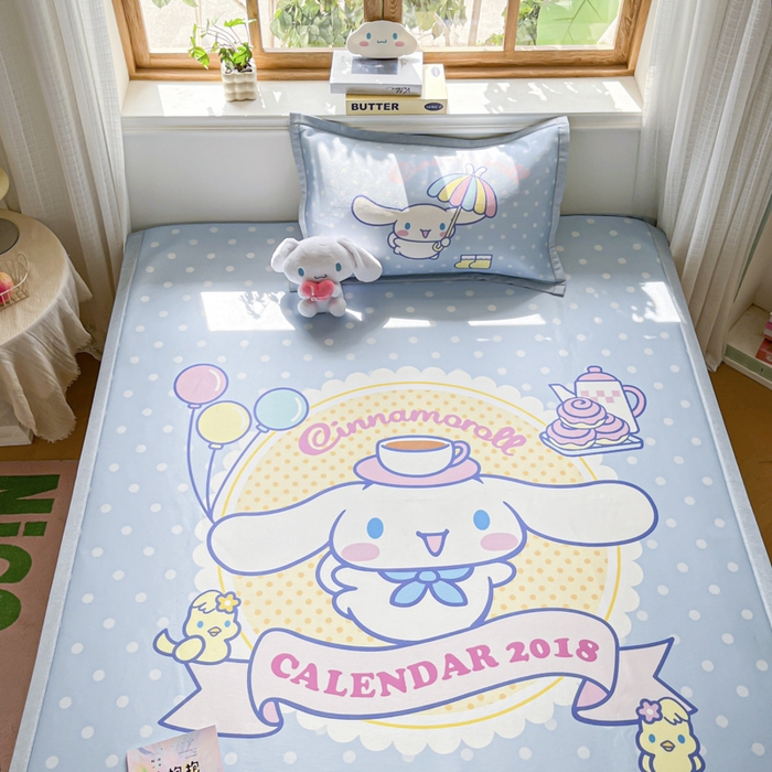 91家纺网 家纺一手货源 找家纺 （总）博雅 2025新款三丽欧A类大版数码印花1200D冰丝凉席凉席席子