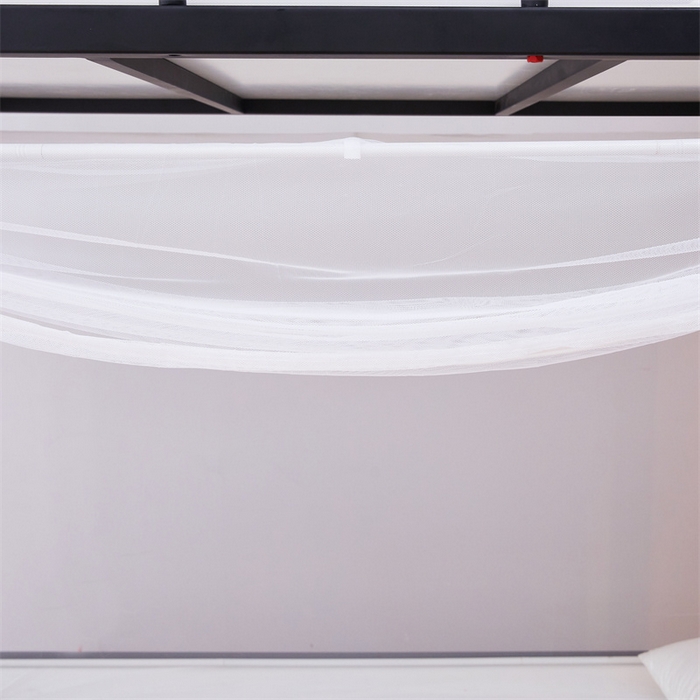 91家纺网 家纺一手货源 找家纺 冉美家纺  2025新款纯白色学生蚊帐拉链款 纯白