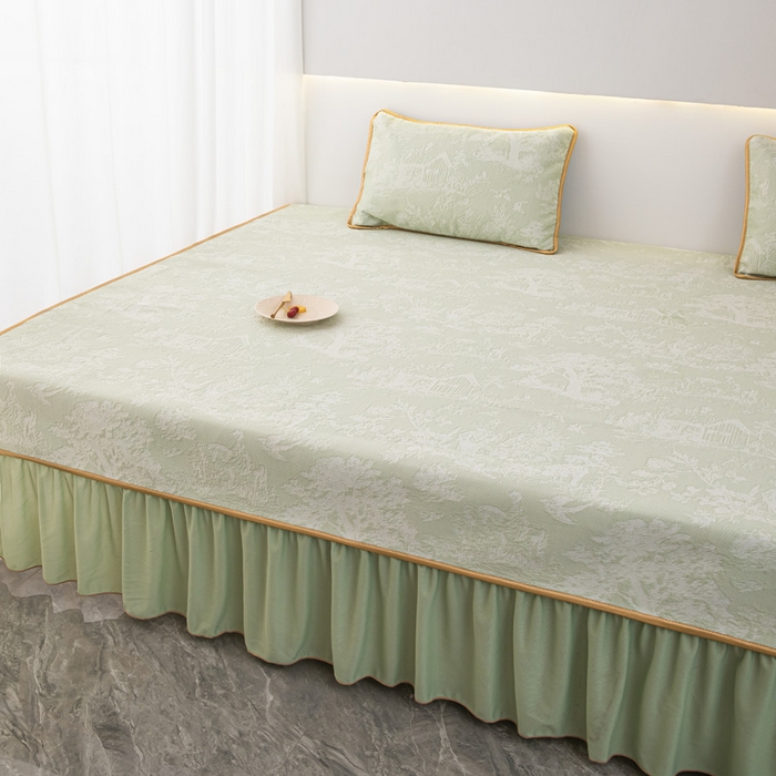 91家纺网 家纺一手货源 找家纺 手艺人家纺 2025新款冰丝提花凉席炕盖榻榻米炕垫TL01-TL22 TL12