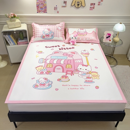 91家纺网 家纺一手货源 找家纺 （总）摩妮卡 2025新款A类大版碳光冰丝席 三件套