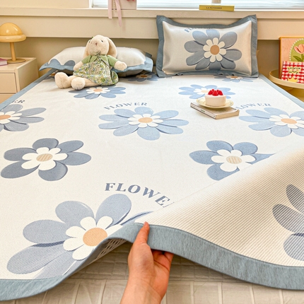 迪乐妮 2025新款印花真冰藤冰凉席 花语