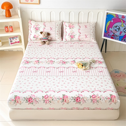 91家纺网 家纺一手货源 找家纺 （总）如约 2025新款全棉印花单床笠