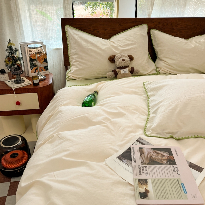 91家纺网 家纺一手货源 找家纺 （总）慕尚家纺 2025新款全棉纯棉三角针色织四件套