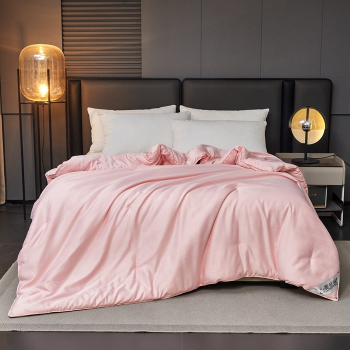 91家纺网 家纺一手货源 找家纺 （总）金同成家纺 2025新款缎条蚕丝被春秋被子母被冬被子被芯