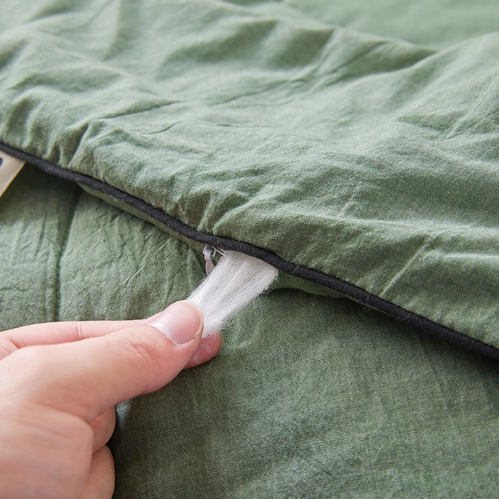 91家纺网 家纺一手货源 找家纺 熙宴家纺 2025新款纯色水洗棉新疆棉花夏被 青绿