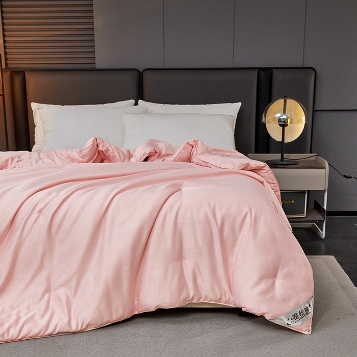 91家纺网 家纺一手货源 找家纺 （总）金同成家纺 2025新款缎条蚕丝被春秋被子母被冬被子被芯