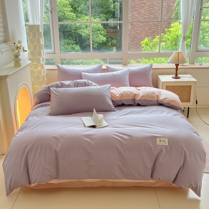 91家纺网 家纺一手货源 找家纺 （总）禧澜庭 2025新款纯棉全棉水洗棉斜纹无印风贴标四件套三件套