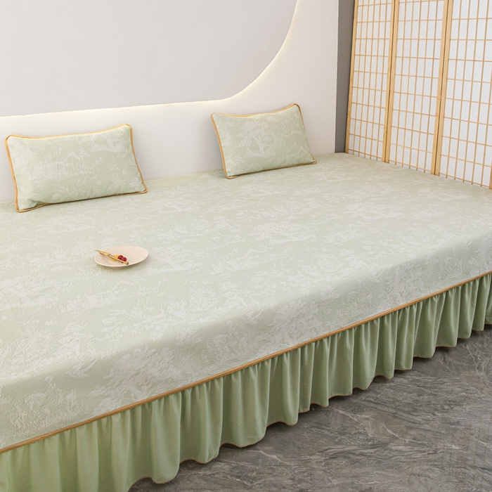 91家纺网 家纺一手货源 找家纺 手艺人家纺 2025新款冰丝提花凉席炕盖榻榻米炕垫TL01-TL22 TL12