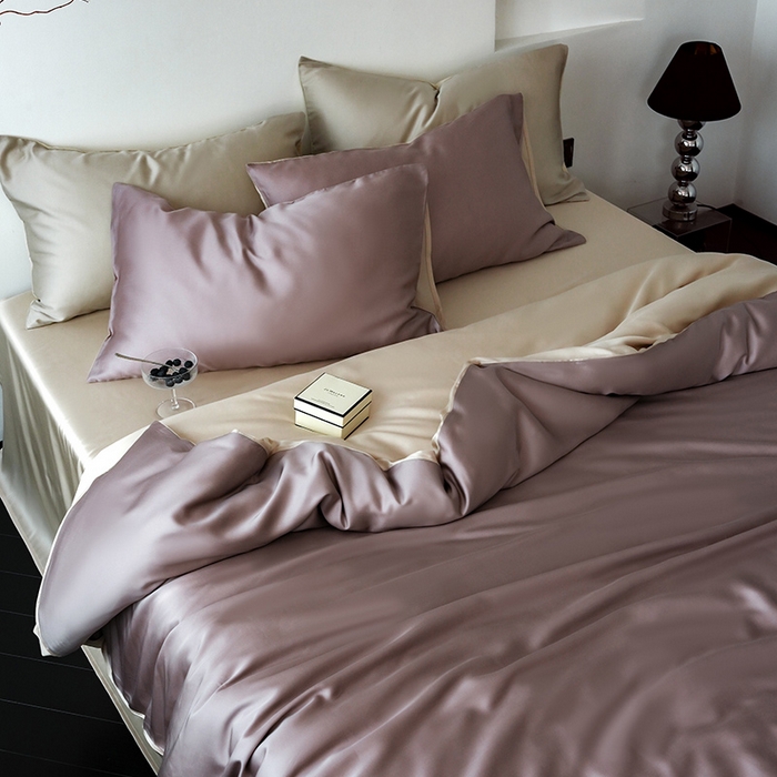 91家纺网 家纺一手货源 找家纺 简纯主义 2025新款60s兰精天丝纯色四件套 兰黛