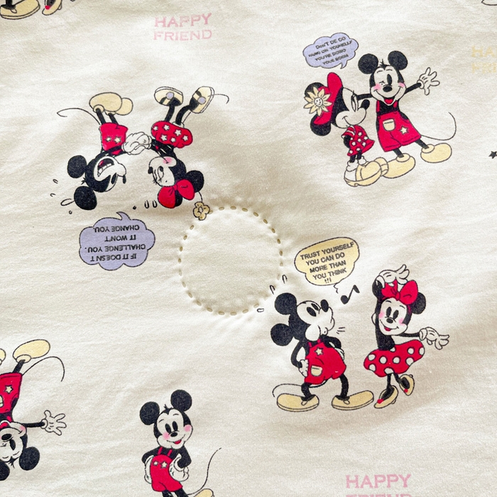 91家纺网 家纺一手货源 找家纺 富艺隆 2025新款水洗棉双层纱夏被 听音乐的米奇