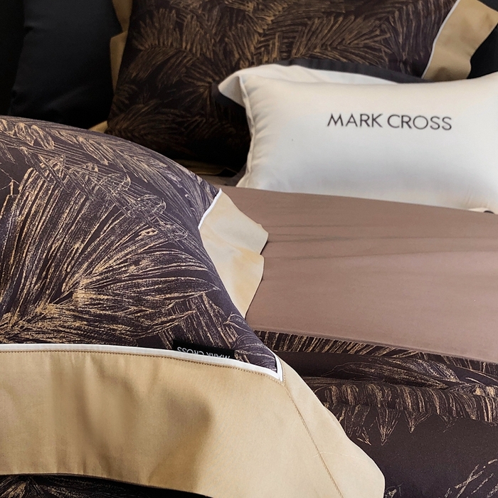 91家纺网 家纺一手货源 找家纺 佳汐蓝2025新款典雅诗意花卉全棉印花四件套券后不低于438/458元 烟火星辰-曜夜黑