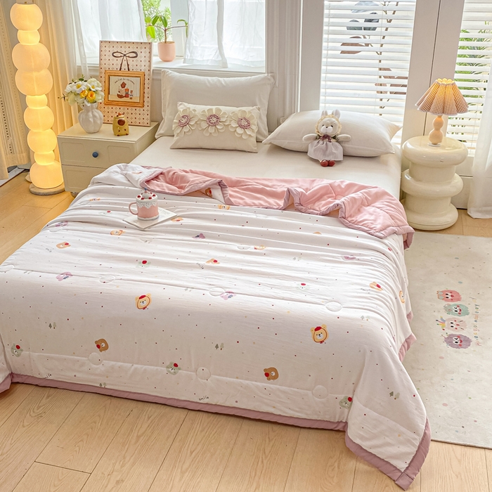 91家纺网 家纺一手货源 找家纺 好睡棉 2025新款柔软裸睡级水洗棉夏被新疆棉花被夏凉被空调被被子 温暖小熊