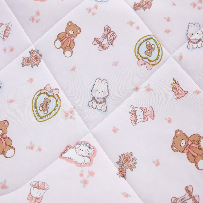 91家纺网 家纺一手货源 找家纺 丝涟家居 2025新款A类卡通小清新双面印花凉感丝夏被甜心