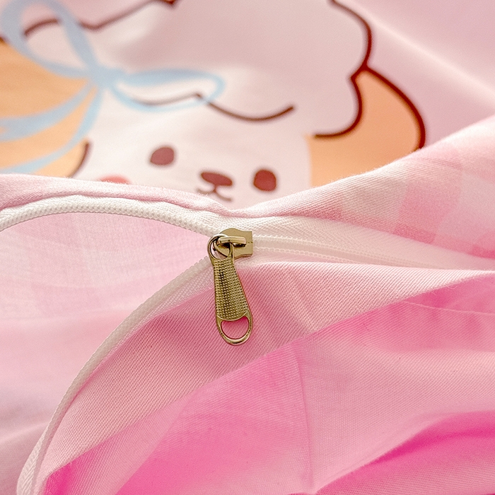 91家纺网 家纺一手货源 找家纺 玉元坊 2025新款全棉纯棉数码印花四件套 小熊伙伴