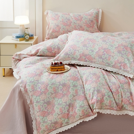 91家纺网 家纺一手货源 找家纺 （总）黛馨 2025新款全棉纯棉镂空蕾丝边四件套