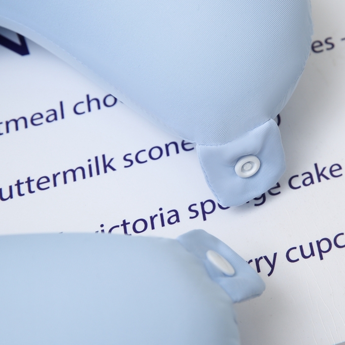 91家纺网 家纺一手货源 找家纺 枕芯真意 2025新款记忆棉u型枕 天空蓝