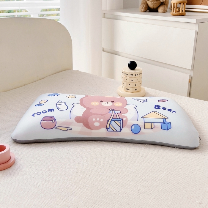 91家纺网 家纺一手货源 找家纺 2025新款卡通凉感丝亲肤枕 礼物熊50*30*4 