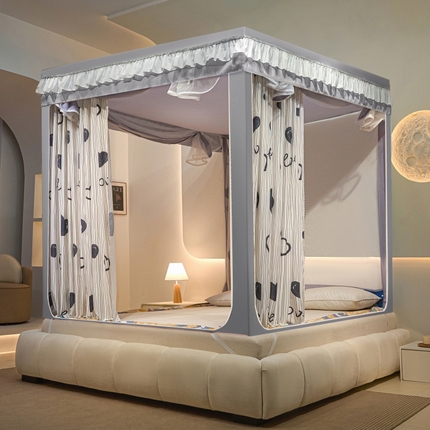 冉美家纺  2025新款U型遮光方顶坐床蚊帐 宝贝甜心