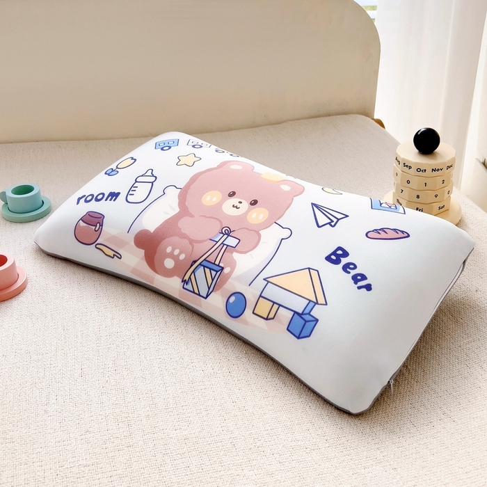 91家纺网 家纺一手货源 找家纺 2025新款卡通凉感丝亲肤枕 礼物熊50*30*4 