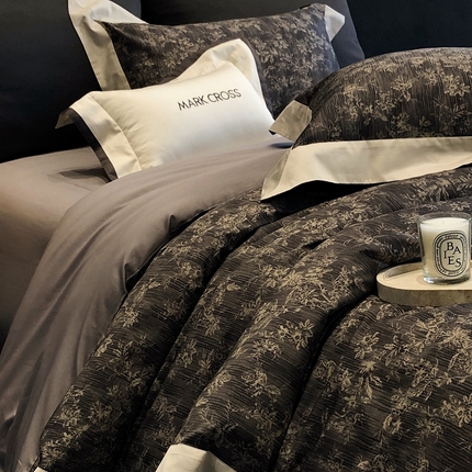 佳汐蓝2025新款典雅诗意花卉全棉印花四件套券后不低于438/458元 柏林庄园-游牧灰