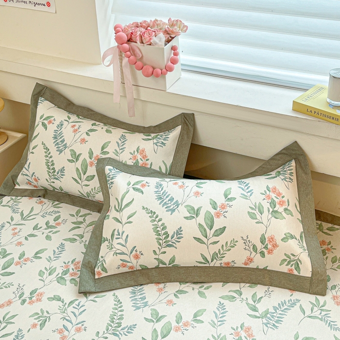 91家纺网 家纺一手货源 找家纺 迪乐妮 2025新款印花真冰藤冰凉席 花漫里