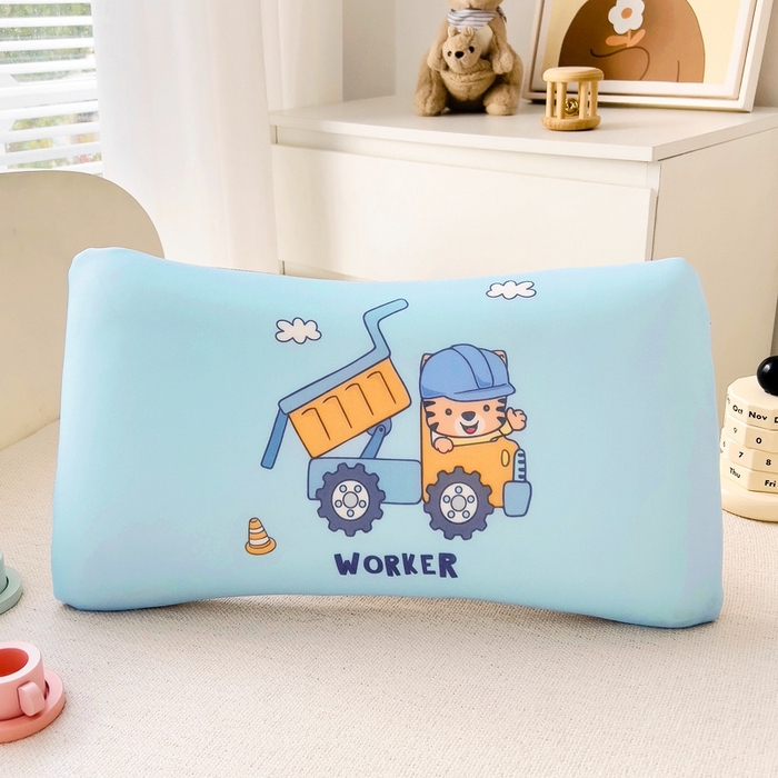 91家纺网 家纺一手货源 找家纺 2025新款卡通凉感丝亲肤枕 工程虎50*30*4 