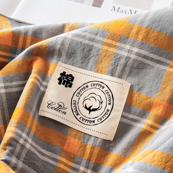 91家纺网 家纺一手货源 找家纺 鑫棉坊 2025新款全棉色织水洗棉A类棉花夏被可机洗空调被四件套床单枕套 博雅