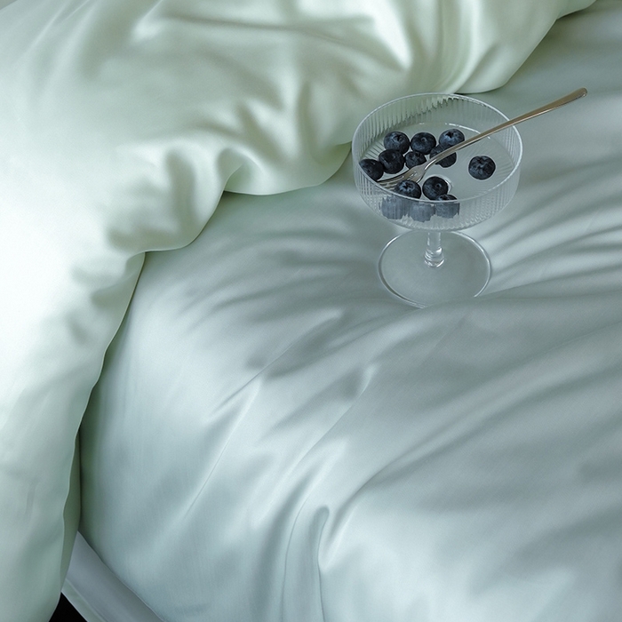 91家纺网 家纺一手货源 找家纺 简纯主义 2025新款60s兰精天丝纯色四件套 豚草