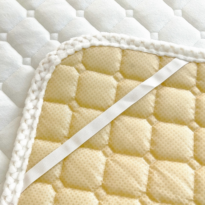 91家纺网 家纺一手货源 找家纺 梵赫家纺2024新款牛奶绒床护垫床垫幼儿园床垫儿童床垫可水洗 薄垫-白色 可搭配垫套