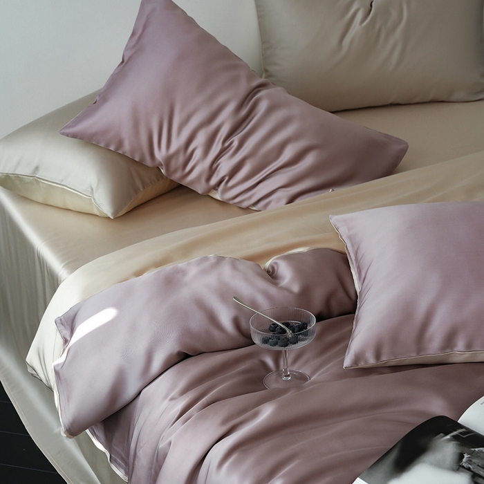 91家纺网 家纺一手货源 找家纺 简纯主义 2025新款60s兰精天丝纯色四件套 兰黛