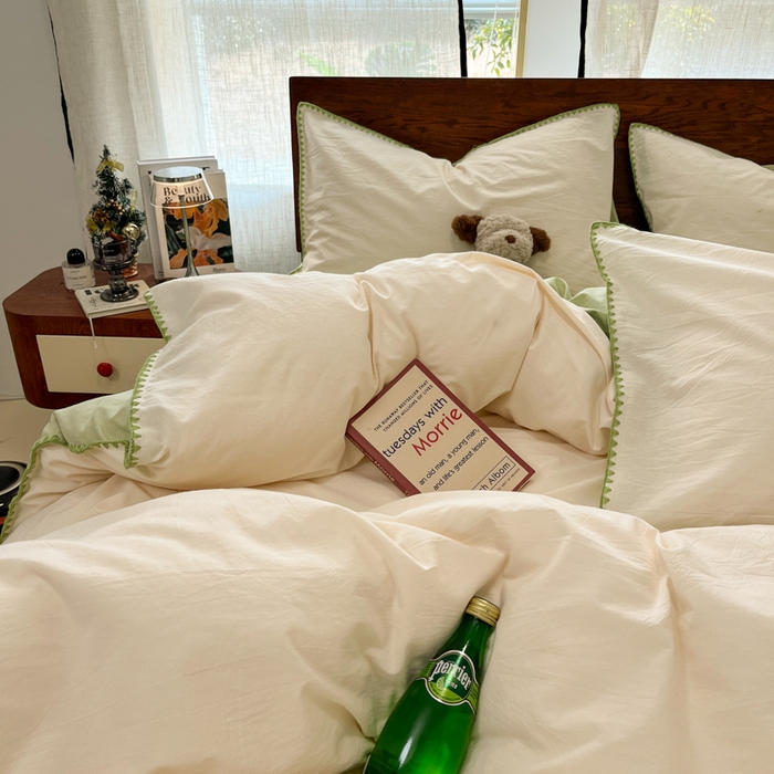 91家纺网 家纺一手货源 找家纺 （总）慕尚家纺 2025新款全棉纯棉三角针色织四件套