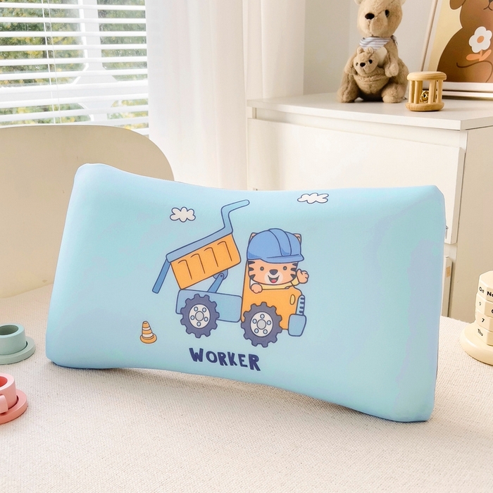 91家纺网 家纺一手货源 找家纺 2025新款卡通凉感丝亲肤枕 工程虎50*30*4 