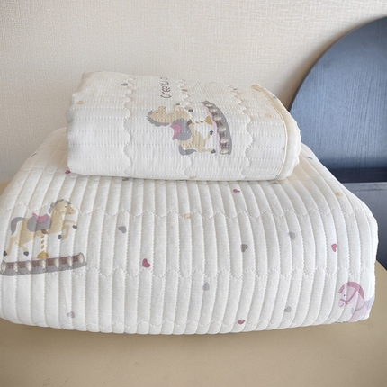 91家纺网 家纺一手货源 找家纺 （总）舒居家纺 2025新款双面全棉酵素砂洗床盖（ 风格二）