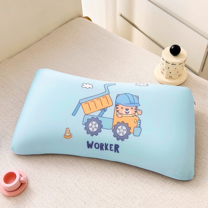 91家纺网 家纺一手货源 找家纺 2025新款卡通凉感丝亲肤枕 工程虎50*30*4 