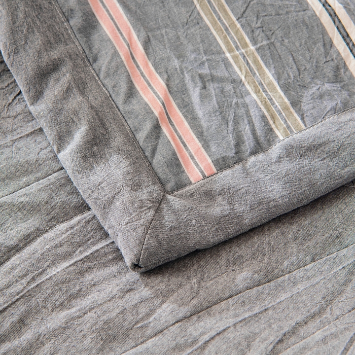 91家纺网 家纺一手货源 找家纺 鑫棉坊 2025新款全棉色织水洗棉A类棉花夏被可机洗空调被四件套床单枕套 贝拉