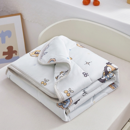 丝涟家居 2025新款A类卡通小清新双面印花凉感丝夏被企鹅乐园