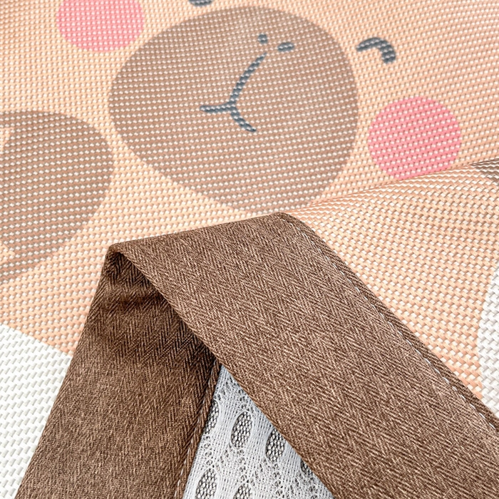 91家纺网 家纺一手货源 找家纺 迪乐妮 2025新款印花真冰藤冰凉席 卡皮巴拉