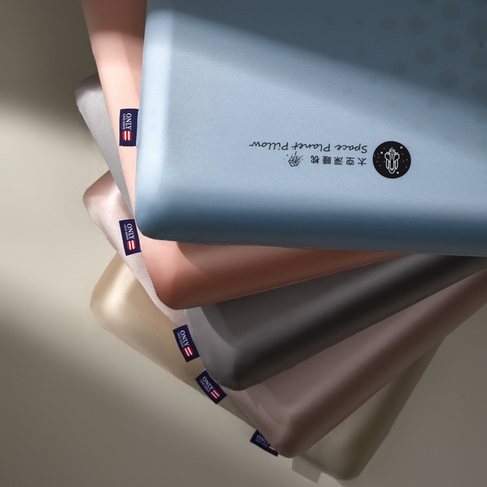 91家纺网 家纺一手货源 找家纺 蔻眠2025新款礼盒装太空深睡记忆枕芯零压护颈枕头 礼盒装-蓝色42*70*6cm/只