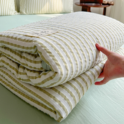 91家纺网 家纺一手货源 找家纺 （总）灰鲸 灰鲸 2025新款色织提花良品夏被四件套夏凉被空调被