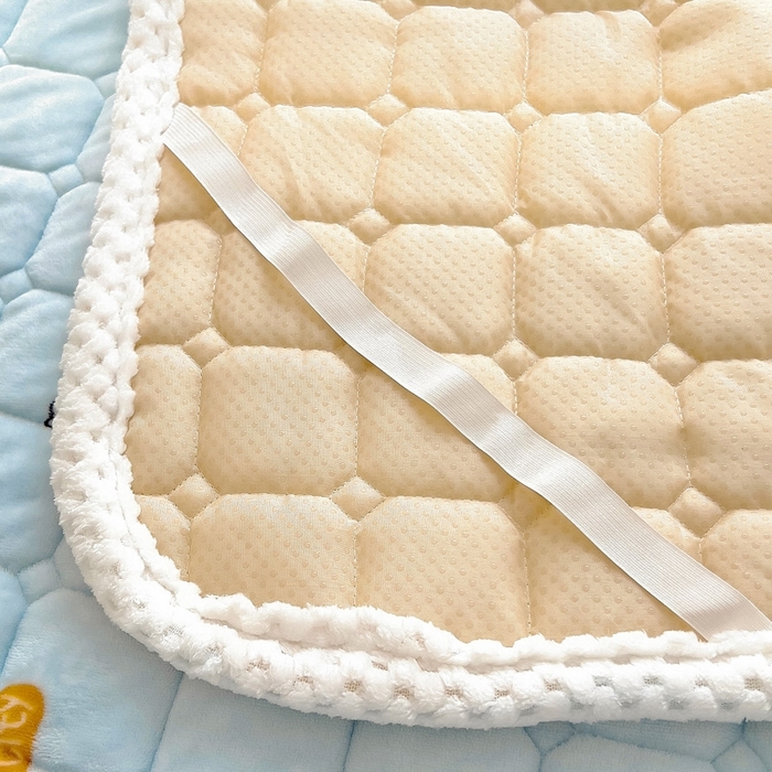 91家纺网 家纺一手货源 找家纺 梵赫家纺2024新款牛奶绒床护垫床垫幼儿园床垫儿童床垫可水洗 垫套-工程车队